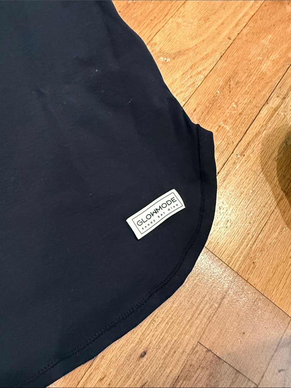 Women Black Crew Neck Short Sleeve Tee by GLOWMODE